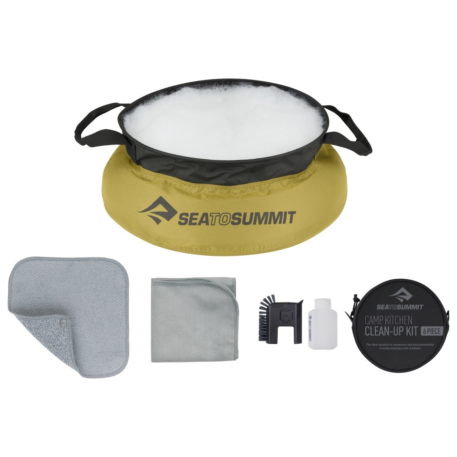 Sea to Summit 6-Piece Camp Kitchen Clean Up Kit Black