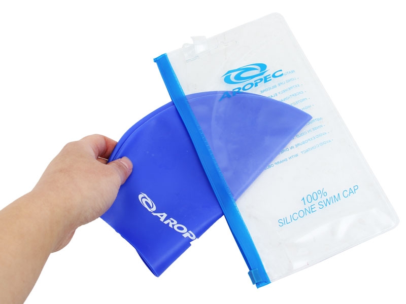 Aropec Kids Silicone Swim Cap Blue