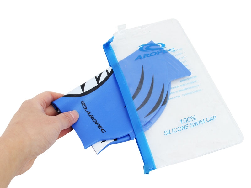 Aropec Kids Silicone Swim Cap Razor Blue