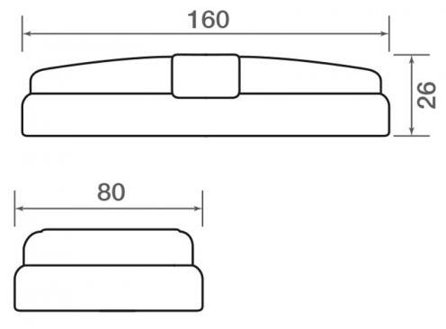 Trailparts LED Lamp 160x80mm 10-30V R/H 3m Cables