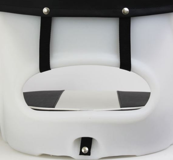 Hi-Tech Upholstery for 3000 Boat Seat Black/White