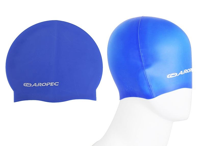 Aropec Kids Silicone Swim Cap Blue