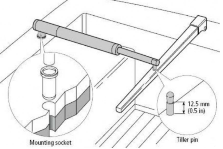 Raymarine Tiller Pilot Mounting Socket 12.5mm