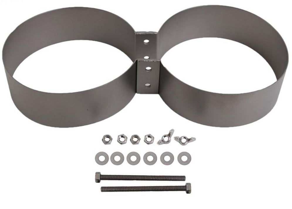 Aropec Stainless Twin Dive Tank Holder 65mm