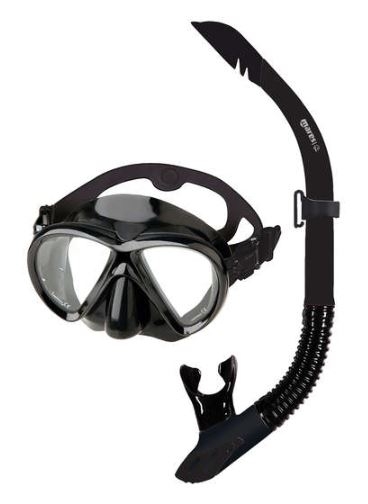 Mares Bonito SF Adult Dive Mask and Snorkel Set Black
