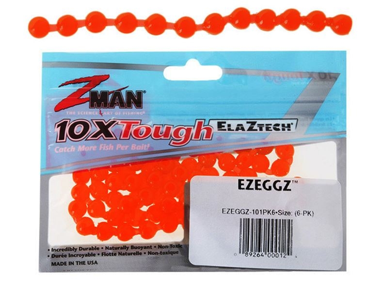 Z-Man EZ EggZ String Soft Bait 4.5in Salmon Qty 6