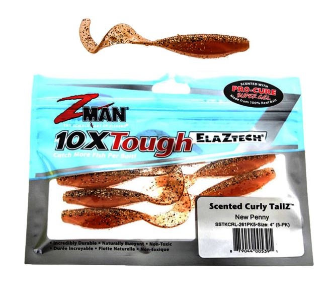 Z-Man Scented Curly TailZ Soft Bait 10cm Qty 5 New Penny