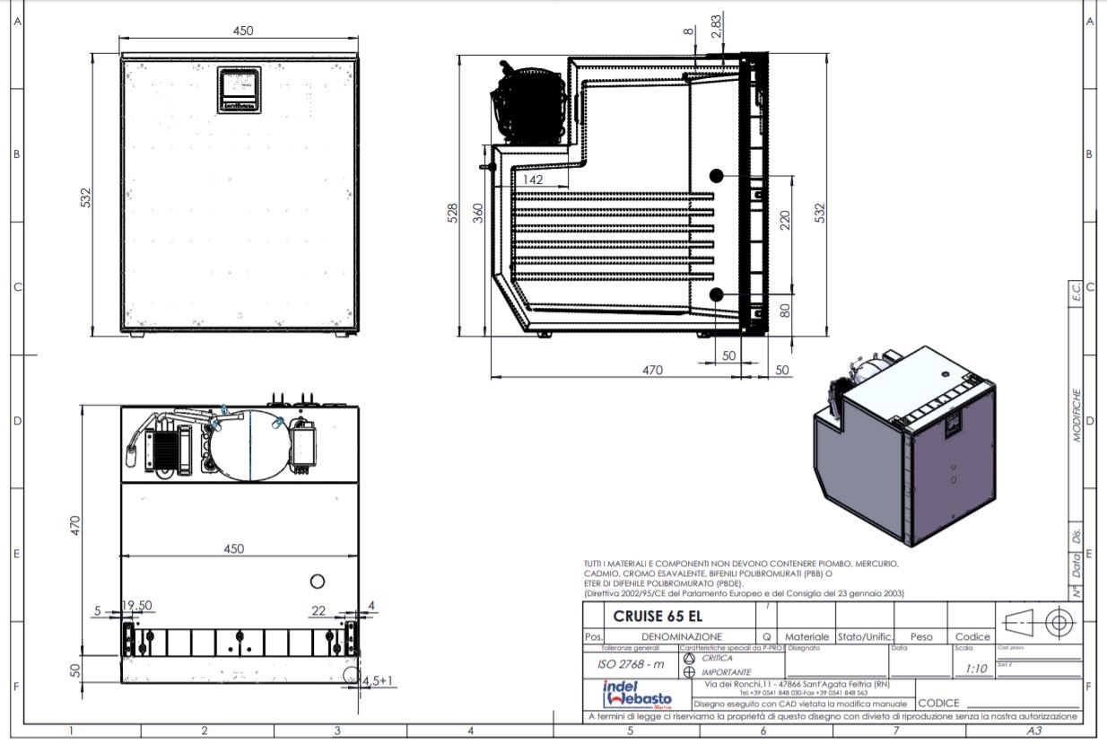 Isotherm CR65 Elegance Refrigerator 65L