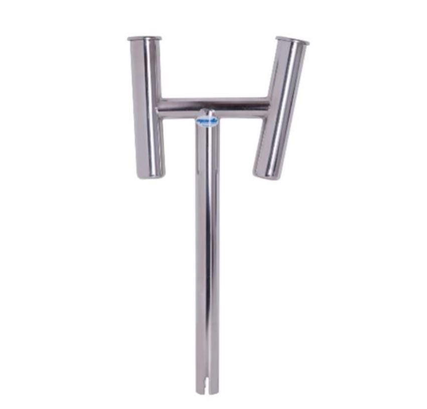 Manta Stainless Steel Twin Rod Holder Extension 42mm ID