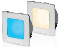 Hella Marine EuroLED 95 Gen 2 Downlight Square Warm White/Blue Spring Clip 12/24V Thumbnail Hella Marine EuroLED 95 Gen 2 Downlight Square Warm White/Blue Spring Clip 12/24V