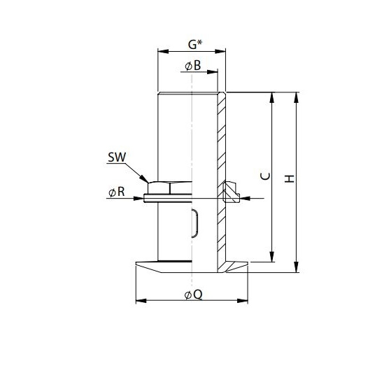 V-Quipment Bronze Thru-Hull Skin Fitting