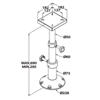 V-Quipment Telescopic Table Pedestal 29-69cm Thumbnail V-Quipment Telescopic Table Pedestal 29-69cm