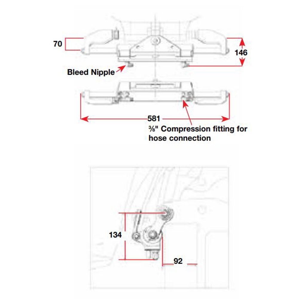 SeaStar Tournament Series Cylinder Hardware Kit
