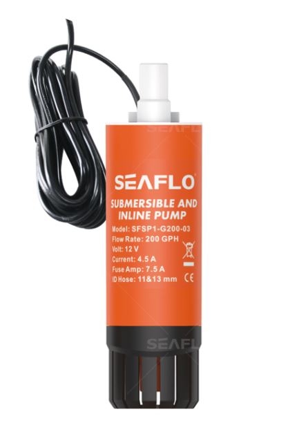 Seaflo Submersible Inline Pump 12V 200GPH