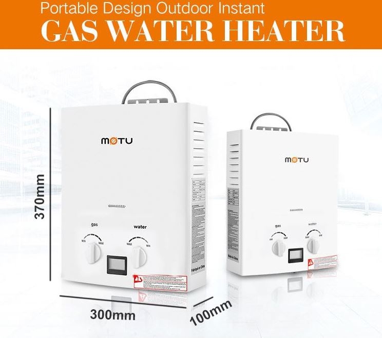 MOTU Portable Gas Water Heater and Shower 6L