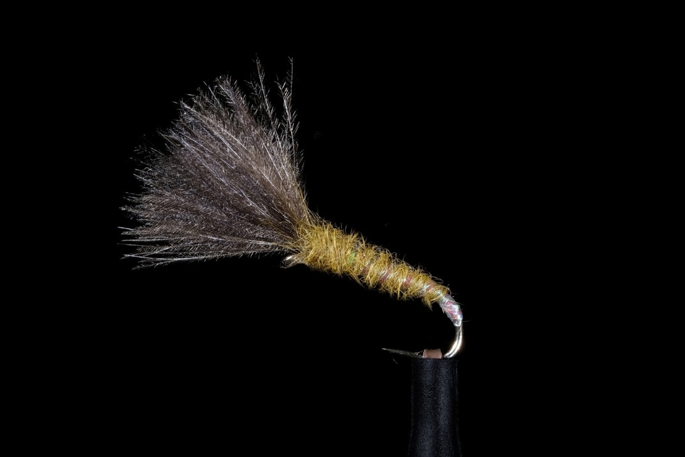 Manic Tackle Project CDC Shuttle Cock Dry Fly Olive #14