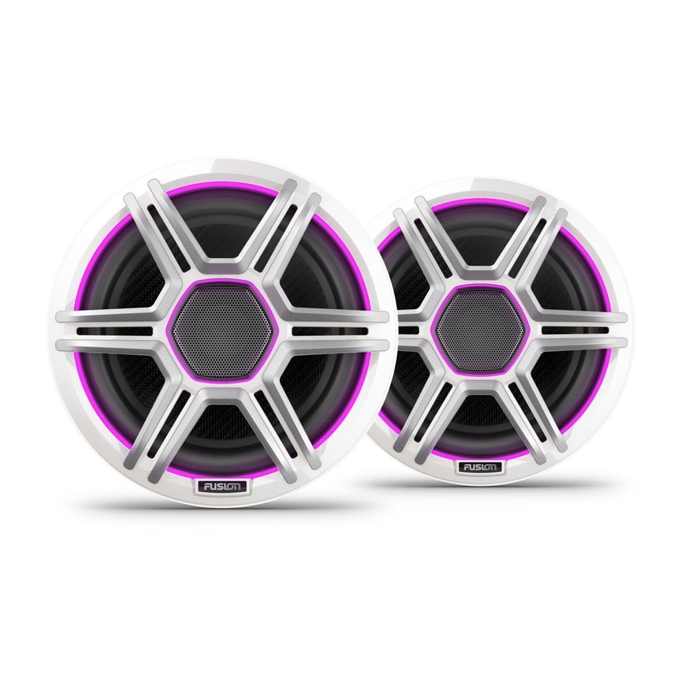 Fusion Apollo LED Marine Speakers with Sports Grill 7.7in White