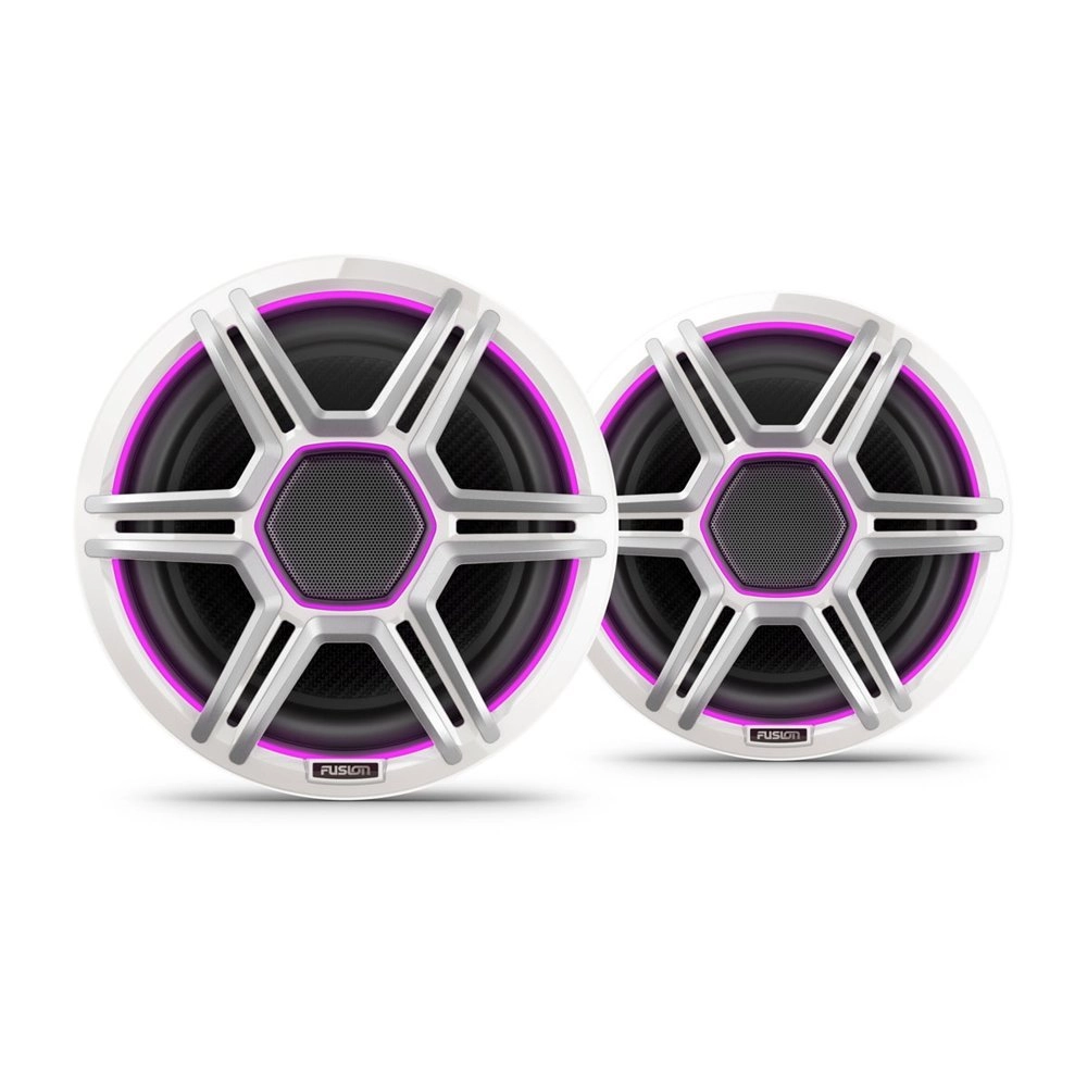 Fusion Apollo LED Marine Speakers with Sports Grill 8.8in White Fusion Apollo LED Marine Speakers with Sports Grill 8.8in White