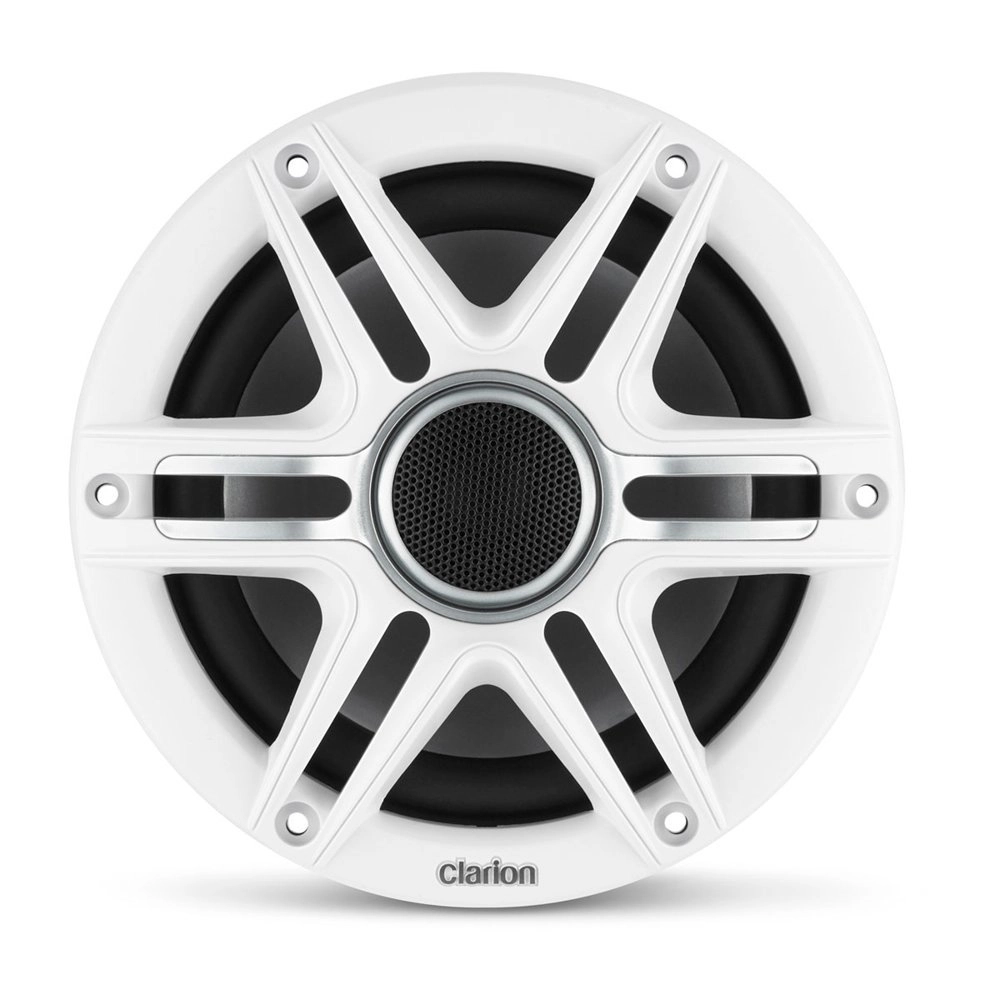 Clarion CMSP Premium Marine Coaxial Speakers with White/Grey Sport Grill 6.5in 50W Clarion CMSP Premium Marine Coaxial Speakers with White/Grey Sport Grill 6.5in 50W