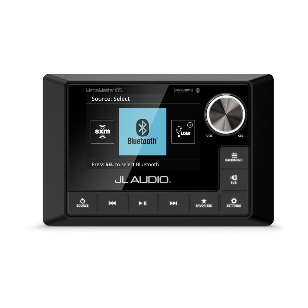 JL Audio MediaMaster 105 Weatherproof Source Unit with Full-Colour LCD Display