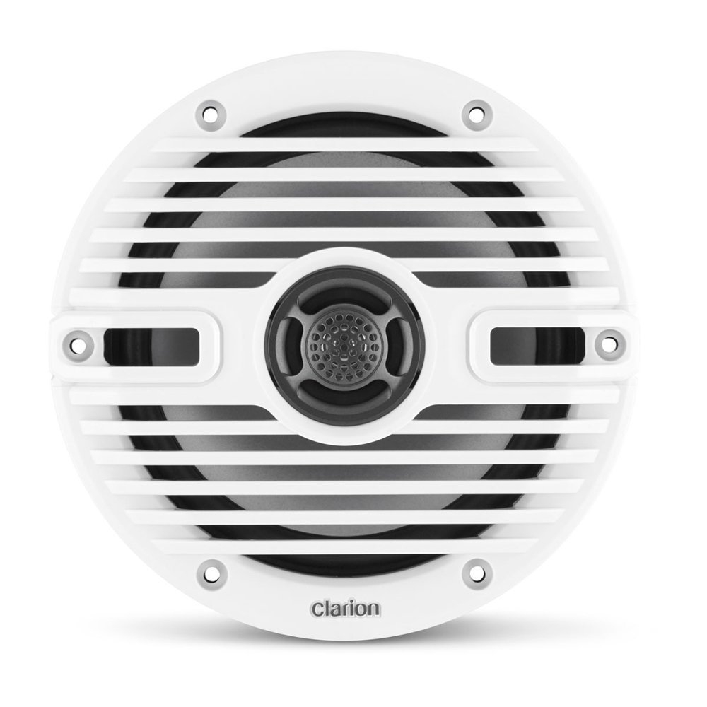 Clarion CMS Marine Coaxial Speakers with White/Black Classic Grill 6.5in 30W