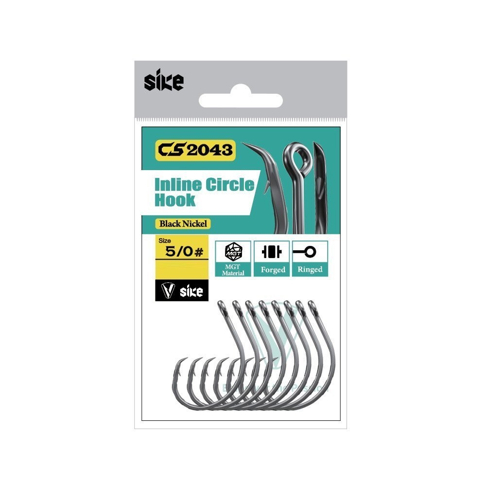 Sike Inline Circle Hooks Bulk Pack Qty 27 5/0#