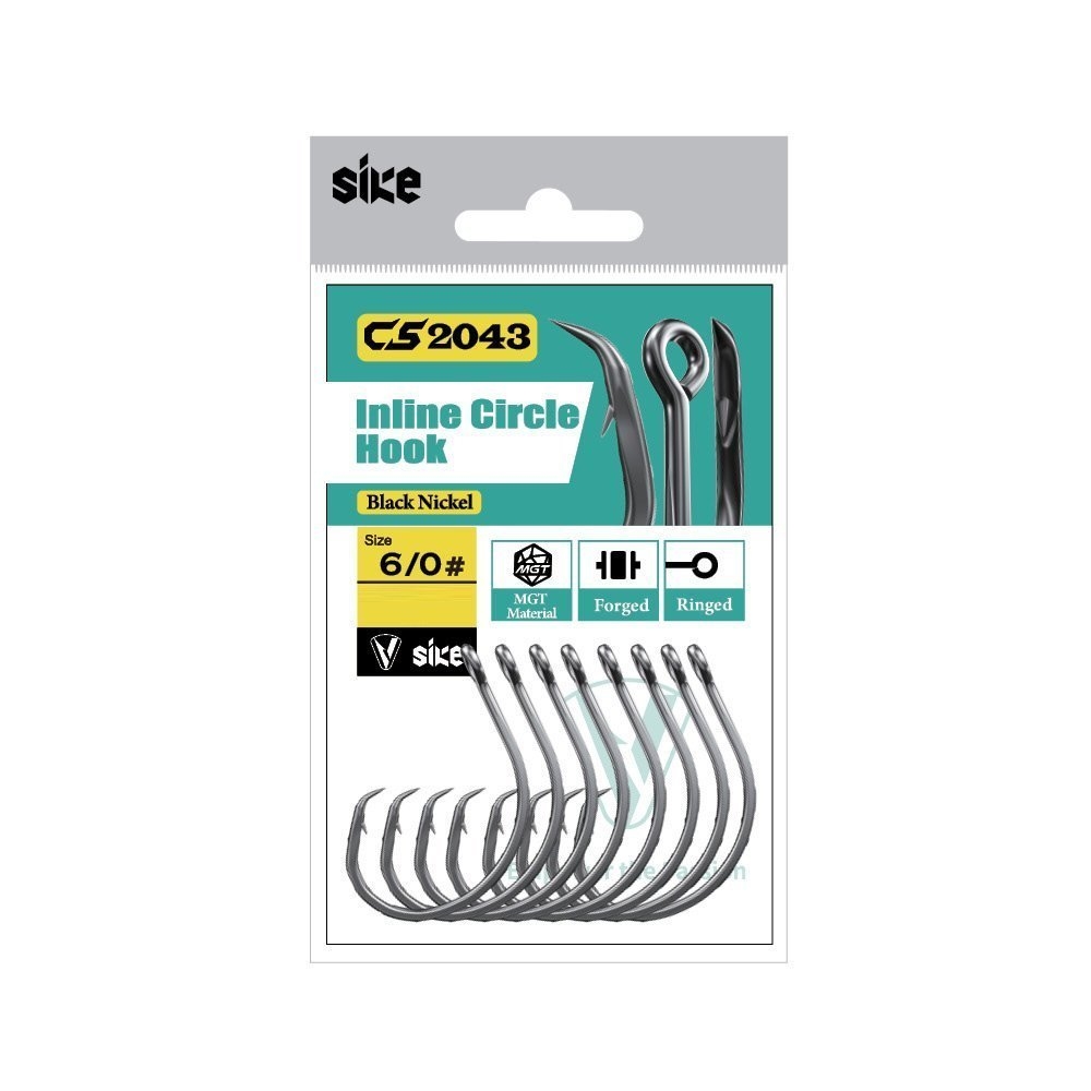 Sike Inline Circle Hooks Bulk Pack Qty 27 6/0#