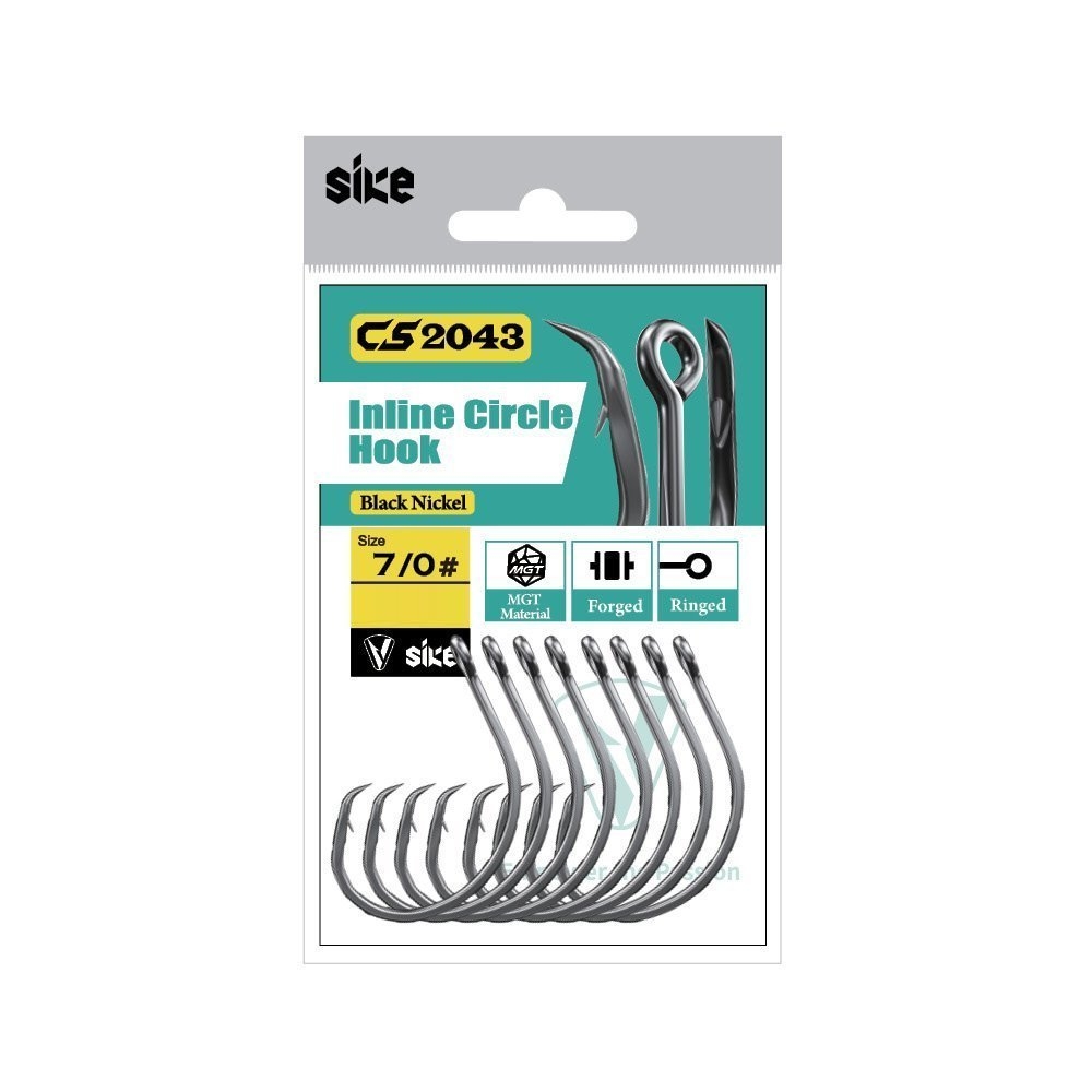 Sike Inline Circle Hooks Bulk Pack Qty 27 7/0#