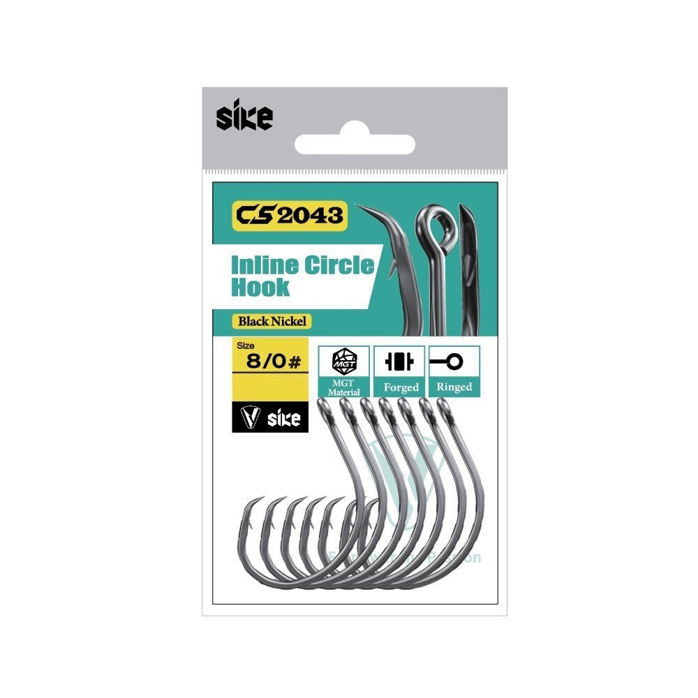 Sike Inline Circle Hooks Bulk Pack Qty 27 8/0#