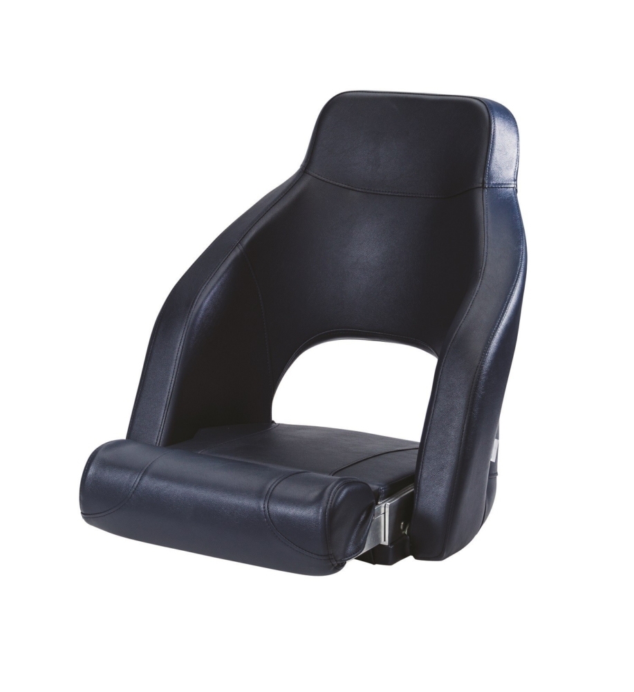 VETUS Admiral Sports Helm Seat With Lateral Supports And Flip Up Squab Blue