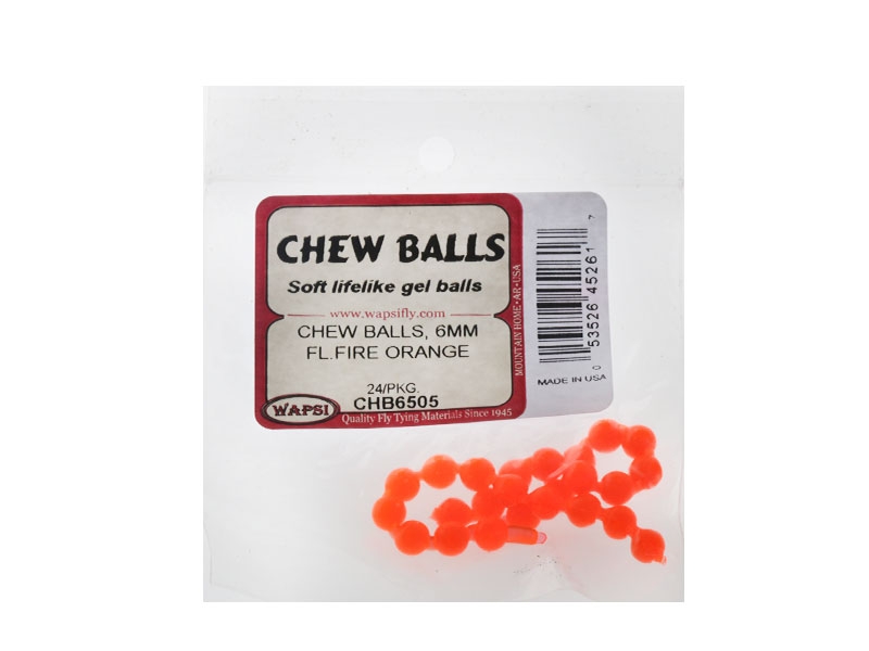 Wapsi Chew Balls Fluoro Fire Orange 6mm