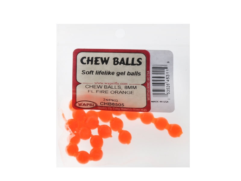 Wapsi Chew Balls Fluoro Fire Orange 8mm