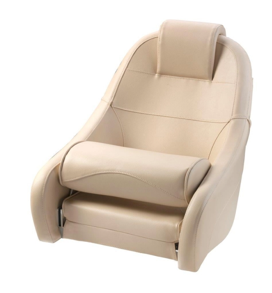 VETUS Queen Helm Seat With Flip-Up Squab Cream VETUS Queen Helm Seat With Flip-Up Squab Cream