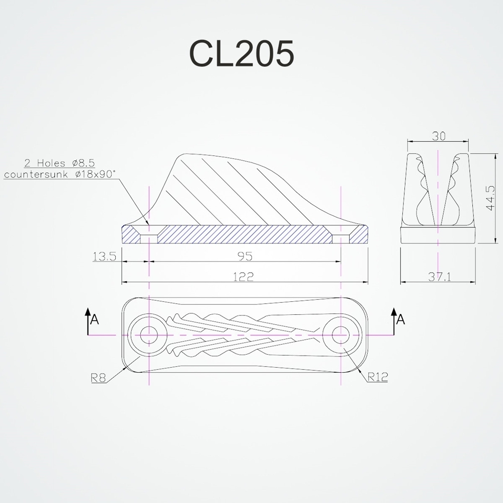 Clamcleat CL205 Major Cleat Black
