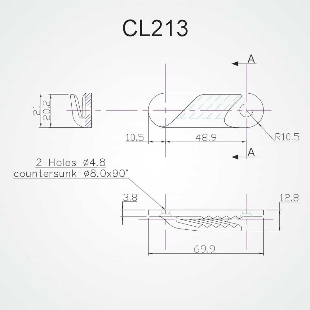 Clamcleat CL213 Fine Line Starboard Cleat