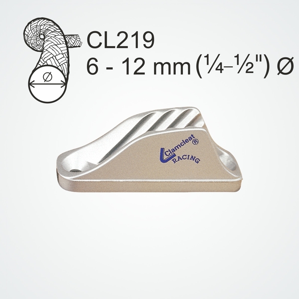 Clamcleat CL219 Racing Vertical Cleat Silver