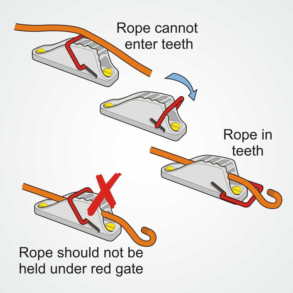 Clamcleat CL238 Racing Vertical with Spring Gate