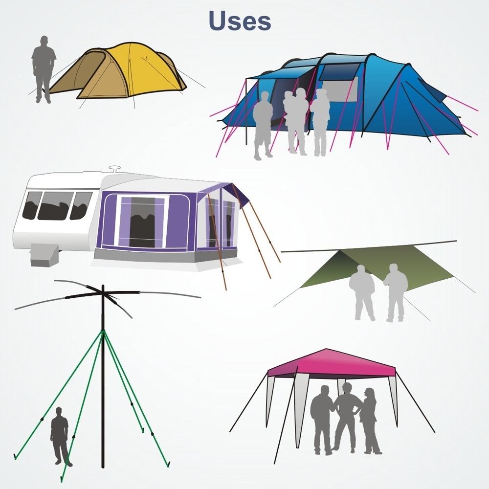 Clamcleat CL260G Line-Lok Guy Runner Glow in the Dark Qty 8