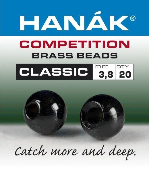 HANAK Competition CLASSIC FLOU Brass Beads Qty 10 Orange