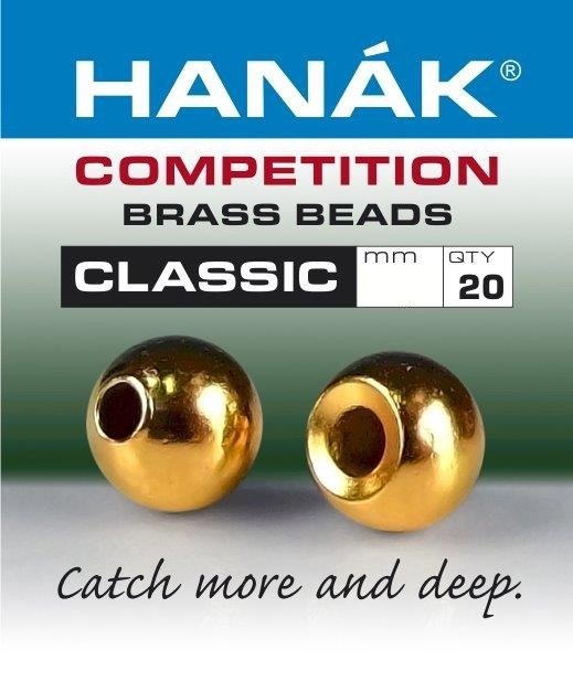 HANAK Competition CLASSIC Brass Beads Gold 3.2mm Qty 20