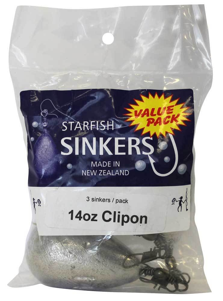 Starfish Clip-On Swivel Sinkers Value Pack