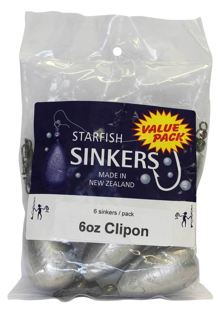 Starfish Clip-On Swivel Sinkers Value Pack