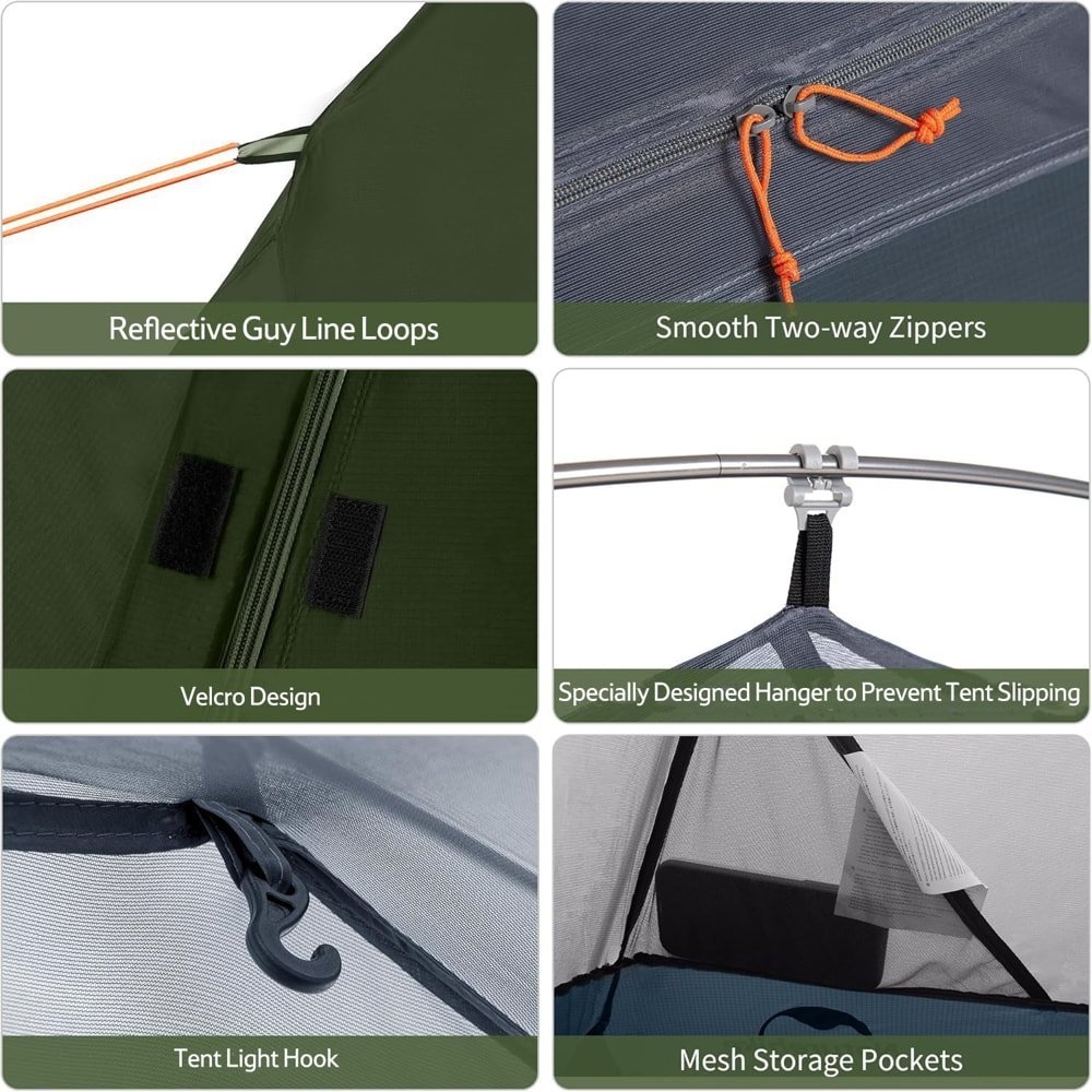 Naturehike Ultralight Solo Cycling/Backpacking Tent Forest Green