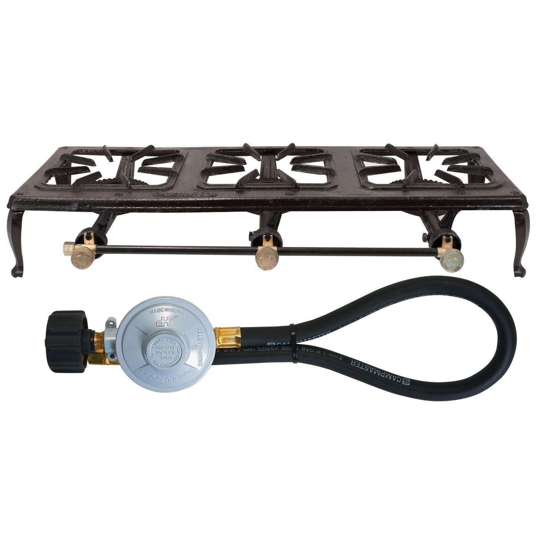 Campmaster Triple Cast Country Cooker Gas Stove with QCC Regulator