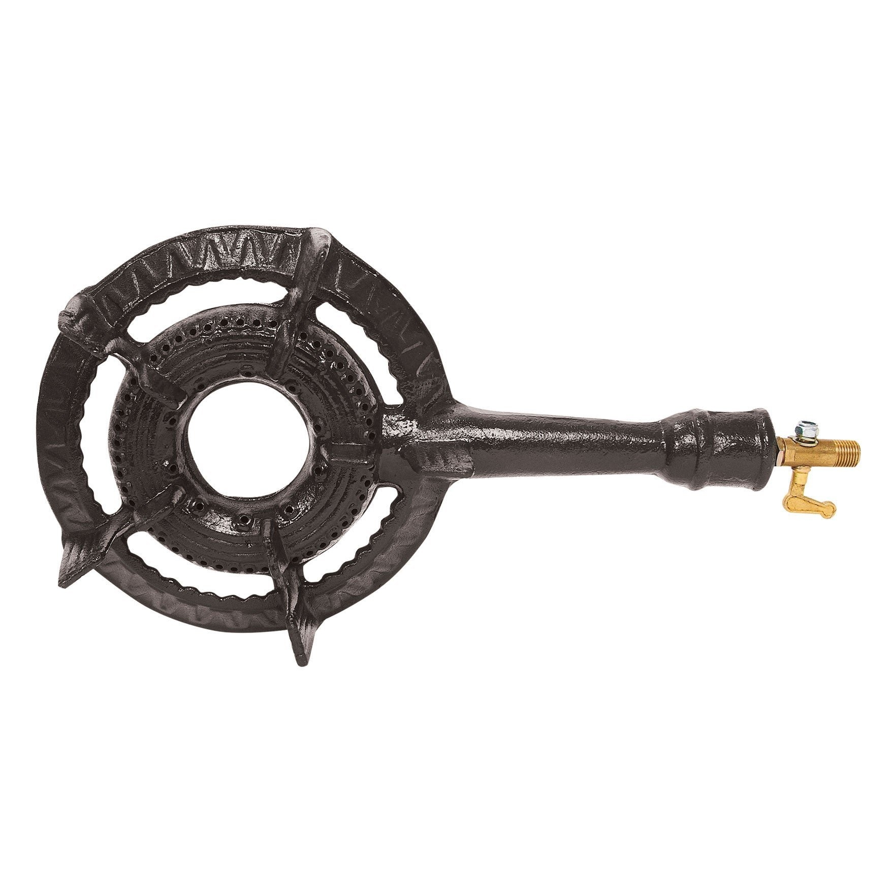 Campmaster Single Cast Iron Gas Ring Burner with QCC Regulator 200mm