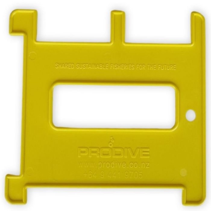 Pro-Dive Plastic Cray and Shellfish Measure - NZ Made Fluorescent Yellow