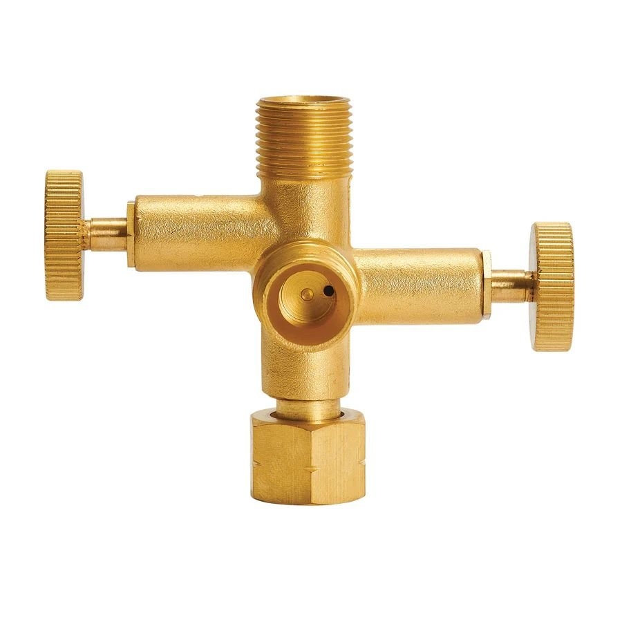 Campmaster CM4020 Gas Adaptor 3/8 LH F to Dual 3/8 LH M