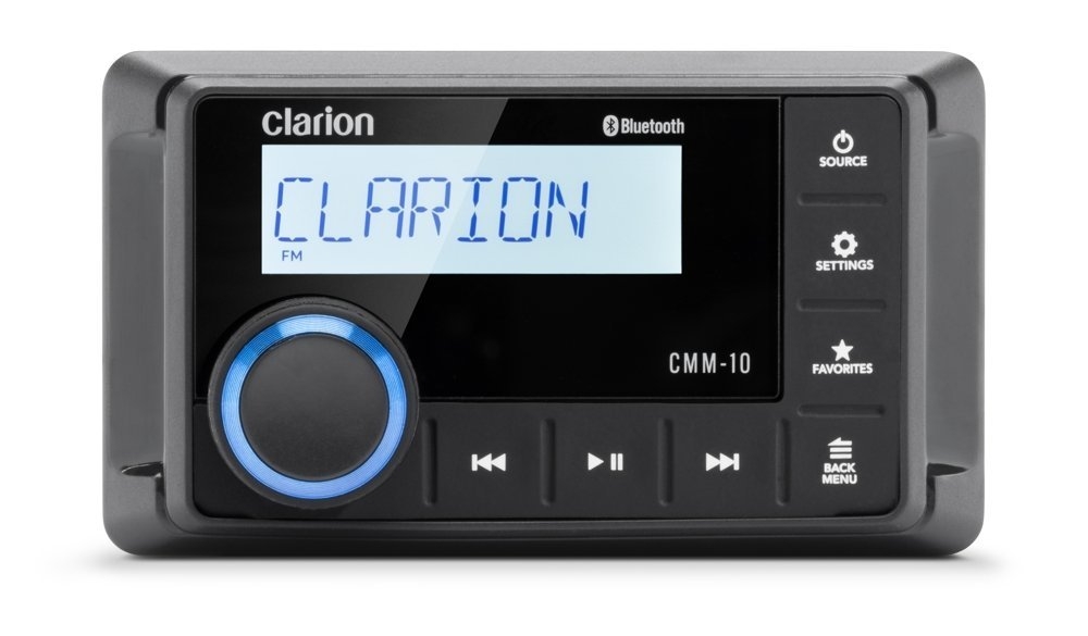 Clarion Marine Compact Source Unit with LCD Display