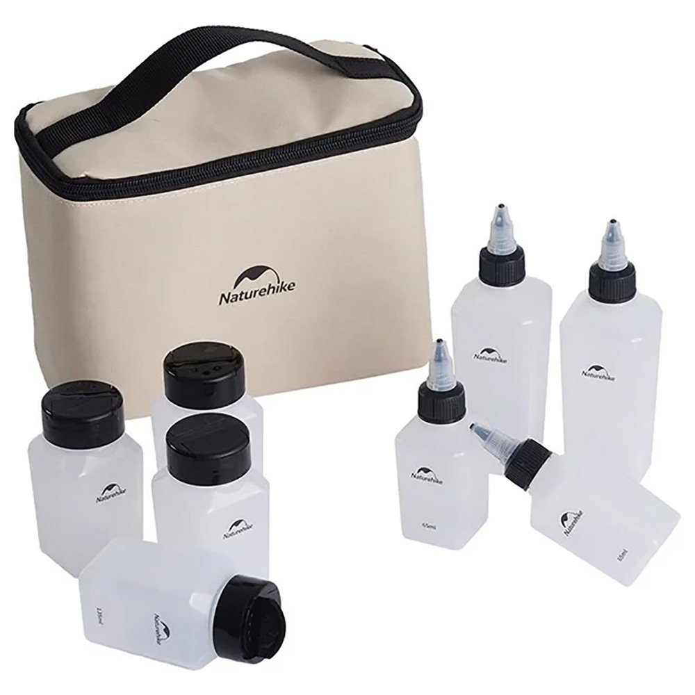 Naturehike 6-in-1 Portable Seasoning Bottle Set with Carry Bag