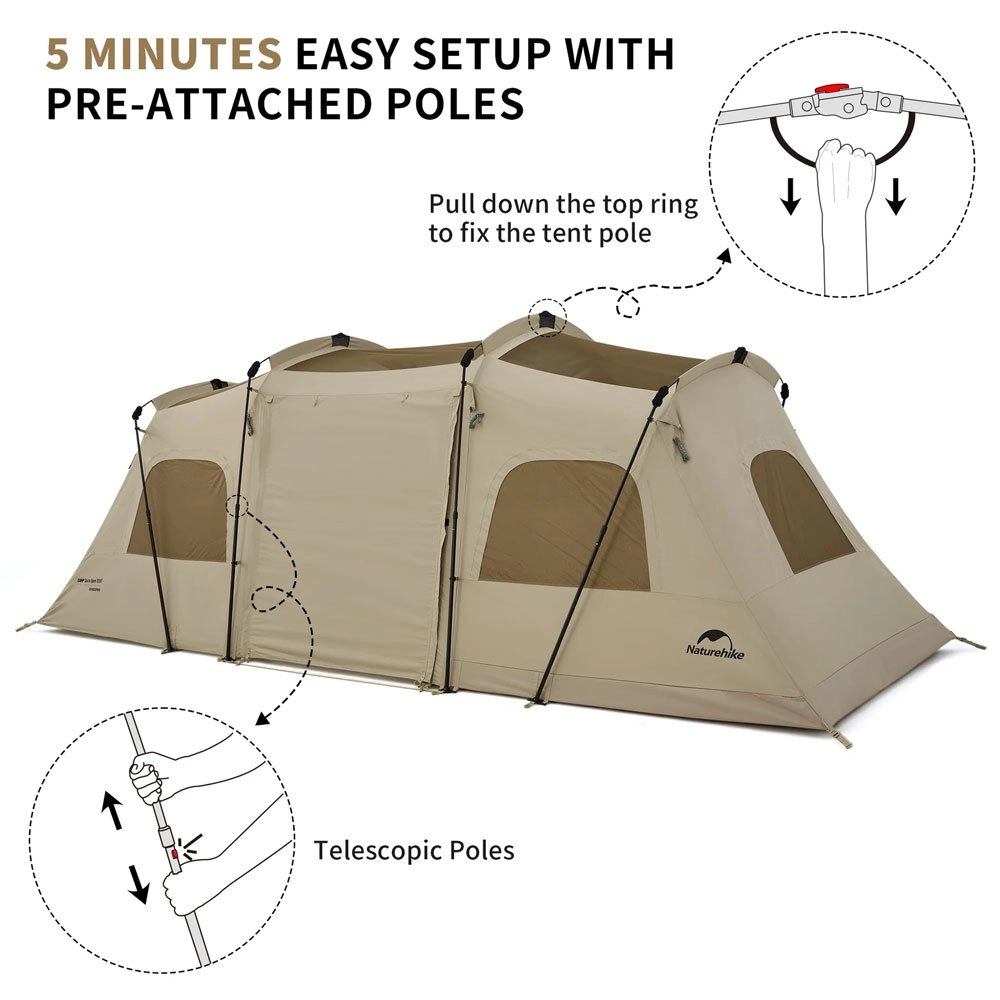 Naturehike Cloud Vessel Fast Tunnel 4P Tent - Returned unit - Small Rip ...